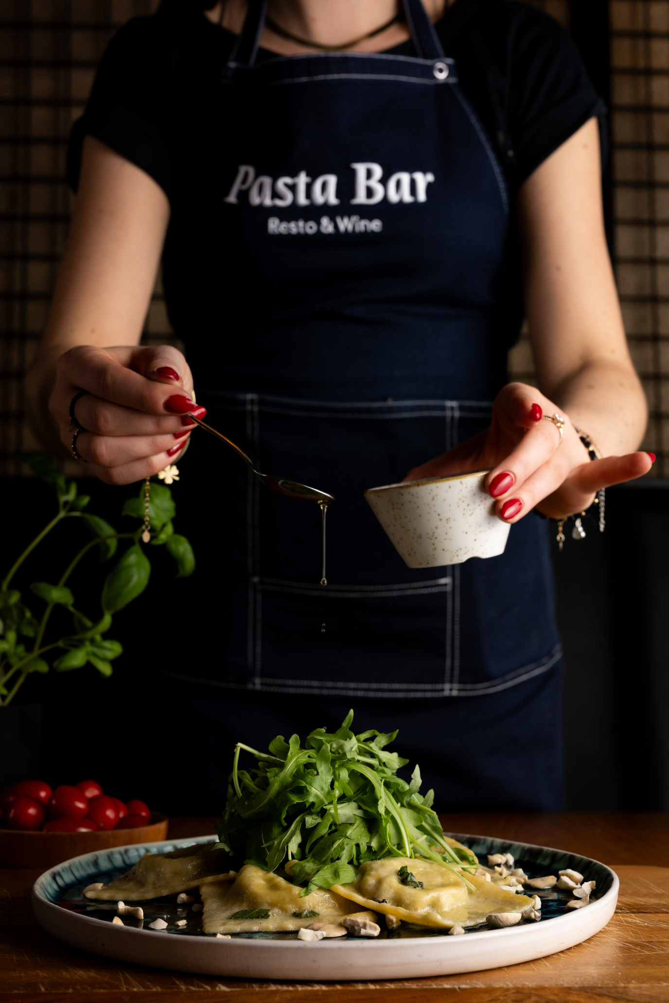 Ravioli z gorgonzolą i cukinią